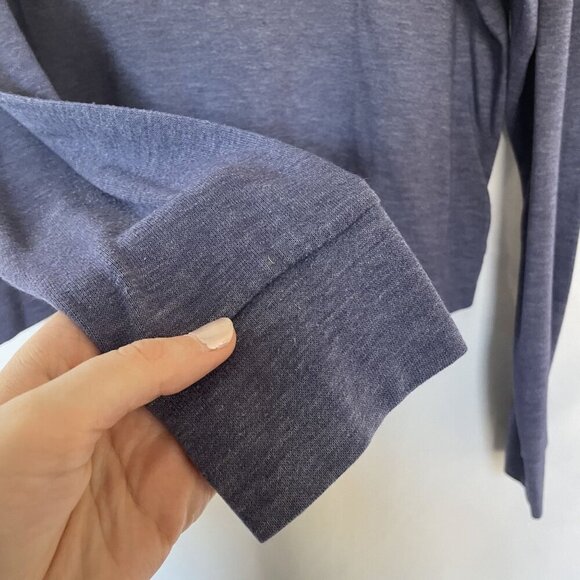 Mossimo Supply Co. indigo lightweight hooded sweater hoodie women's size M - Picture 4 of 8